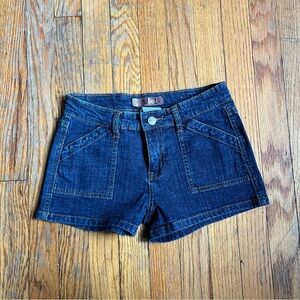 Y2k LEI low rise denim micro shorts